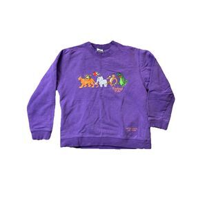 Y2K Rainforest Cafe MGM Grand Casino Las Vegas Embroidered Sweater Kids Size LG